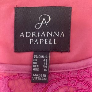 Adrianna Papell | Dresses | Adriana Papel Hot Pink Lace Fit And Flare